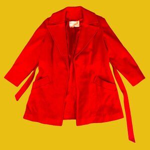 VTG Red Pendleton Wool Classic Trench Coat